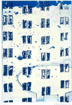 Z.T. (1997), zeefdruk, 15 x 21 cm, monoprint ,  Kaj Glasbergen